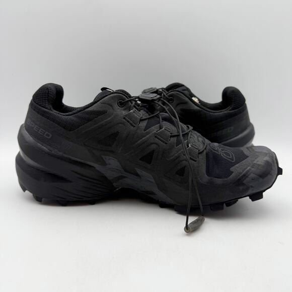 Salomon Mens Speedcross 6 Gore-Tex Trail Sneakers US 7 Black Waterproof EUC - Picture 4 of 14